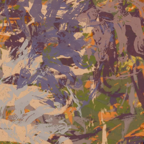 抽象的な背景色のグランジの質感の水彩画のようなカオスブラシストロークのスタイル — ストック写真