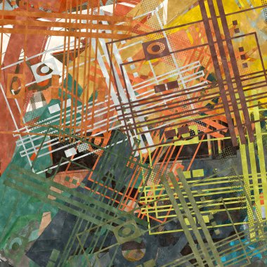 Renkli boya darbelerinin dokusu, farklı boyutlarda ve şekillerde fırçalarla bulanık noktalar. Stilize suluboya, yağ grunge arkaplan.