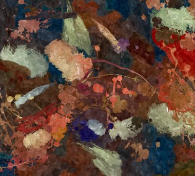 soyut arkaplan renklendirilmiş grunge deseni kaotik fırça darbelerinin suluboya stilize edilmesi.