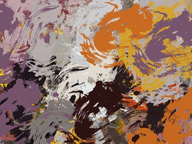 soyut arkaplan renklendirilmiş grunge deseni kaotik fırça darbelerinin suluboya stilize edilmesi.