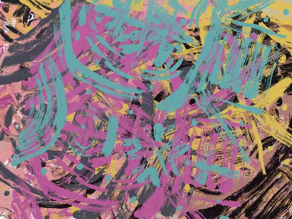 Abstrakt Bakgrund Färgad Grunge Konsistens Akvarell Stilisering Kaotiska Penseldrag — Stockfoto