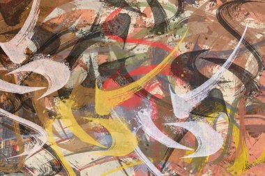 soyut arkaplan renklendirilmiş grunge deseni kaotik fırça darbelerinin suluboya stilize edilmesi.