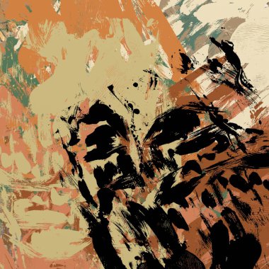 soyut arkaplan renklendirilmiş grunge deseni kaotik fırça darbelerinin suluboya stilize edilmesi.