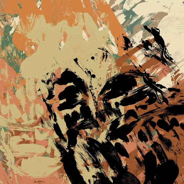 soyut arkaplan renklendirilmiş grunge deseni kaotik fırça darbelerinin suluboya stilize edilmesi.