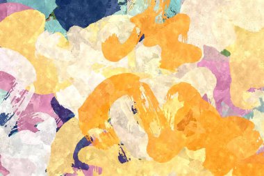 soyut arkaplan renklendirilmiş grunge deseni kaotik fırça darbelerinin suluboya stilize edilmesi.