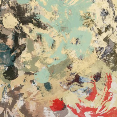 soyut arkaplan renklendirilmiş grunge deseni kaotik fırça darbelerinin suluboya stilize edilmesi.