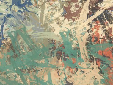 soyut arkaplan renklendirilmiş grunge deseni kaotik fırça darbelerinin suluboya stilize edilmesi.