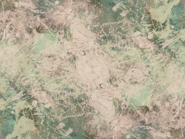 Renkli boya darbelerinin dokusu, farklı boyutlarda ve şekillerde fırçalarla bulanık noktalar. Stilize suluboya, yağ grunge arkaplan.