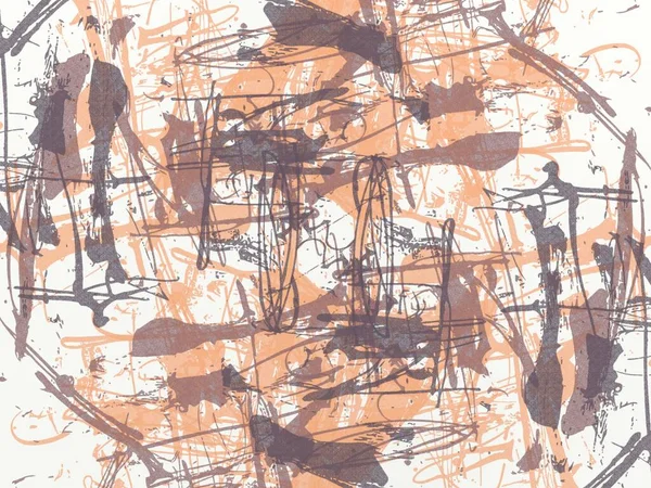 Színes Festékvonások Textúrája Homályos Foltok Különböző Méretű Formájú Ecsetekkel Stilizált — Stock Fotó