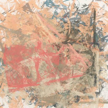 Renkli boya darbelerinin dokusu, farklı boyutlarda ve şekillerde fırçalarla bulanık noktalar. Stilize suluboya, yağ grunge arkaplan.