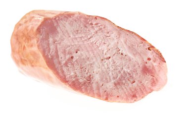 Beyaz arka plan üzerinde izole lezzetli sosis