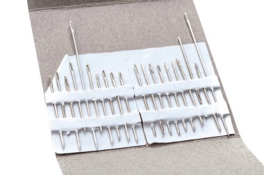 El dikiş iğnesi türleri fotoğraf. El yapımı araçlar closeup görünüm