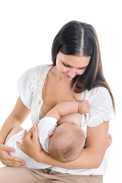 Moeder Borstvoeding Haar Zuigeling — Stockfoto