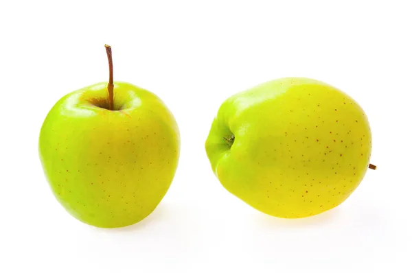 Grüne Äpfel Obst Isoliert Auf Weißem Hintergrund — Stockfoto