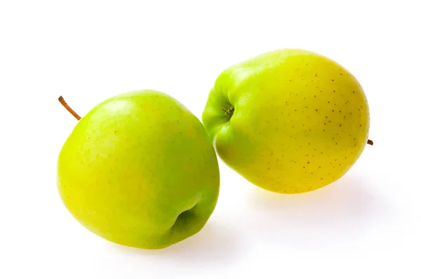 Grüne Äpfel Obst Vor Weißem Hintergrund — Stockfoto