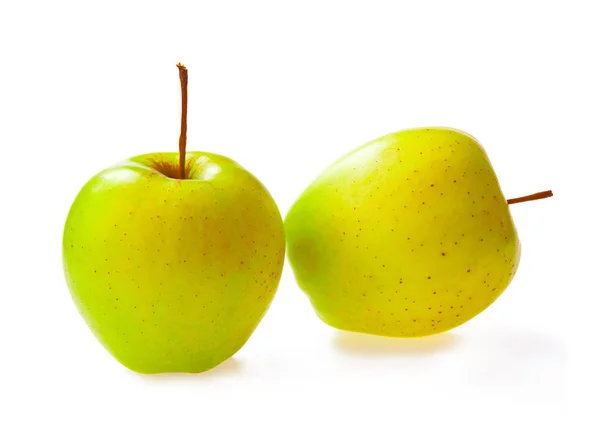 Fresh Green Apples Fruit White — Stock Photo, Image