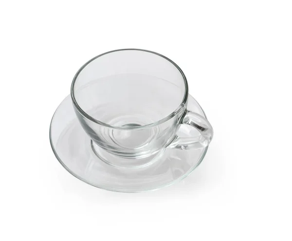 Порожня Скляна Чашка Ізольовані Білому Тлі — стокове фото