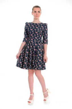 Oldukça Kafkas kadın üzerinde beyaz izole