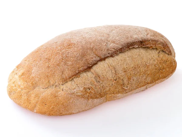 ライ麦パン 白で隔離の食欲をそそるパン — ストック写真