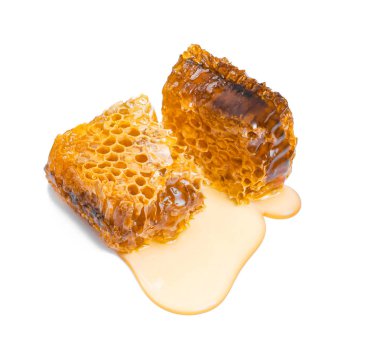 bal peteği beyaz arkaplanda izole edildi