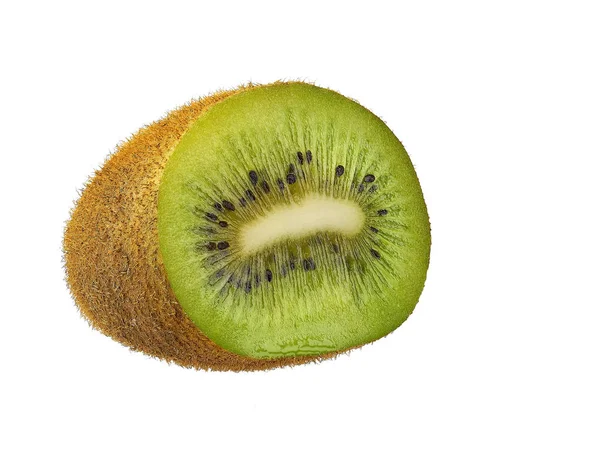 Fruta Kiwi Suculenta Isolada Fundo Branco — Fotografia de Stock