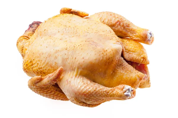 生トルコは 新鮮な鶏の死骸を分離しました 白い背景の上鶏します — ストック写真