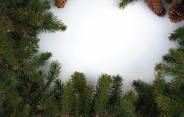 Weihnachten Und Neujahr Dekoration Komposition Auf Weißem Hintergrund — Stockfoto