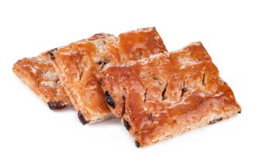 puf böreği beyaz arka plan üzerinde izole Grup