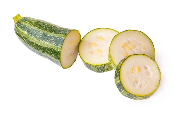 Frische Zucchini isoliert auf weiß — Stockfoto