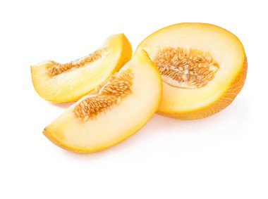 beyaz arka plan üzerinde izole sulu kavun