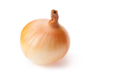 Beyaz arkaplanda soğanlar izole edildi