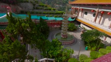 Tayland renkli binalar ile güzel bir antik yer görünümünü