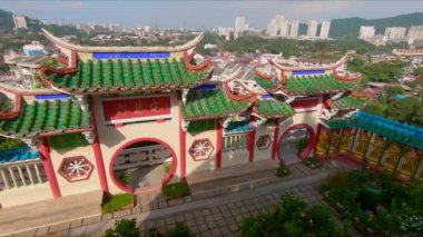 Tayland renkli binalar ile güzel bir antik yer görünümünü