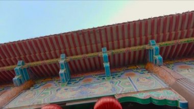 Slowmotion steadycam atış bir Kek Lok Si tapınak adada Penang, Malezya