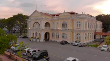 Penang Malezya - 2 Mayıs 2018: hava atış Georgetown City Hall