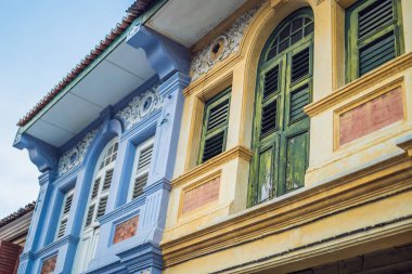 Eski evlerde: Eski Şehir Georgetown, Penang, Malezya.