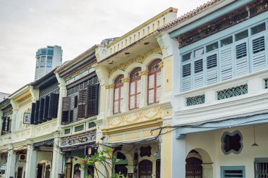 Eski evlerde: Eski Şehir Georgetown, Penang, Malezya.