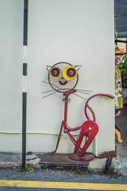 Penang, Malezya - 20 Nisan 2018: Street sanat sömürge Şehir Georgetown