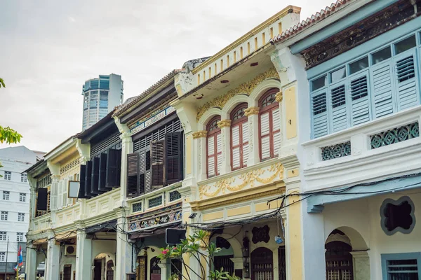 Stare Domy Starym Mieście Georgetown Penang Malezja — Zdjęcie stockowe