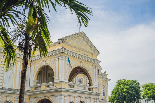 Stary Ratusz Mieście George Town Penang Malezja Kamień Węgielny 1879 — Zdjęcie stockowe