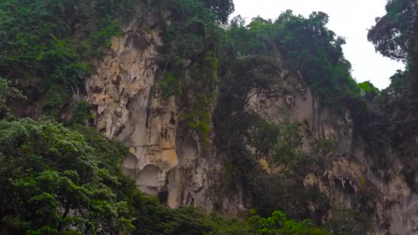 Antiguas cuevas de Batu en Malasia que tienen un templo hindú dentro — Vídeo de stock