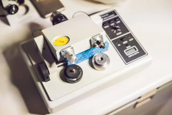 Precision Micrometer Grinder Polishing Machine Close — Stock Photo, Image