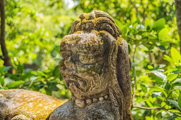Estatua Bosque Sagrado Del Mono Durante Día Ubud Bali Indonesia — Foto de Stock