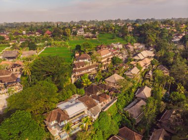 Dron, Ubud fotoğraf. Ubud, Bali, Endonezya Hava manzara