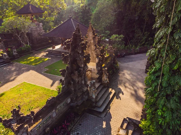 インドネシア バリ島ウブドのプラ グヌン Lebah 寺院の古代建築の空中ショット — ストック写真
