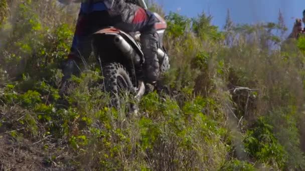 Władywostok Rosja Października 2018 Slow Motion Shot Rasy Motocykl Enduro — Wideo stockowe