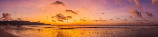 Paisaje Playa Tropical Jimbaran Bali Atardecer — Foto de Stock