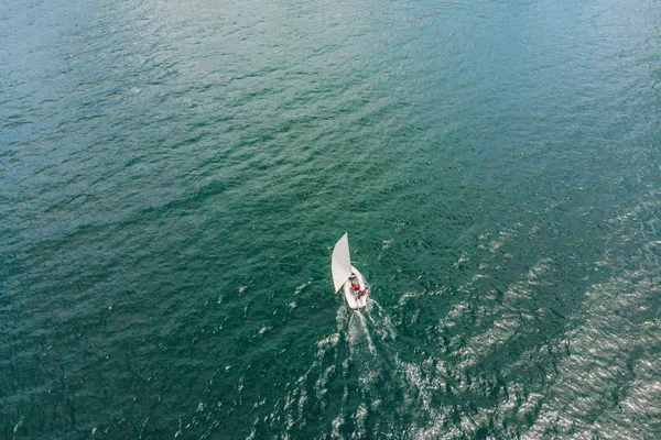Régate de voiliers. Série yachts et navires. photo du drone — Photo