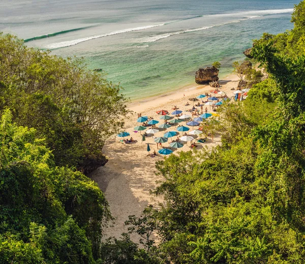 Padang Padang Beach, Big Panorama, Bali Island Indonesia — Fotografia de Stock