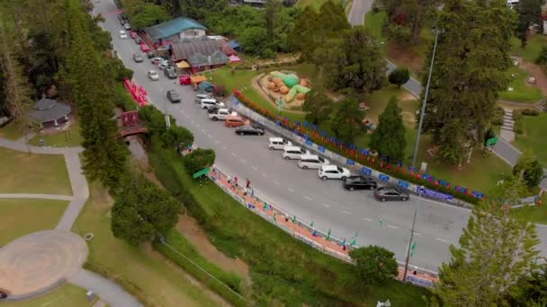 Cameron Highlands District Malaysia April 2018 Aerial Skott Centrum Den — Stockvideo